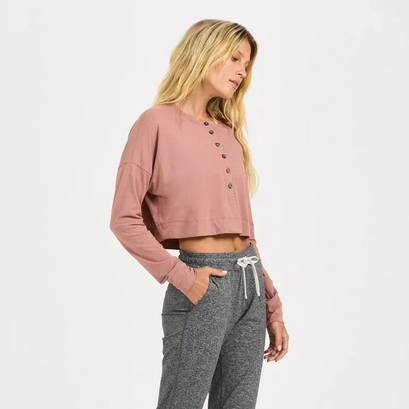 Vuori Avalon Henley in Terracotta - Picture 2 of 9